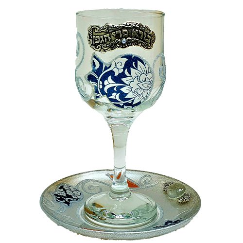 glass Kiddush Cup Gold Combinations