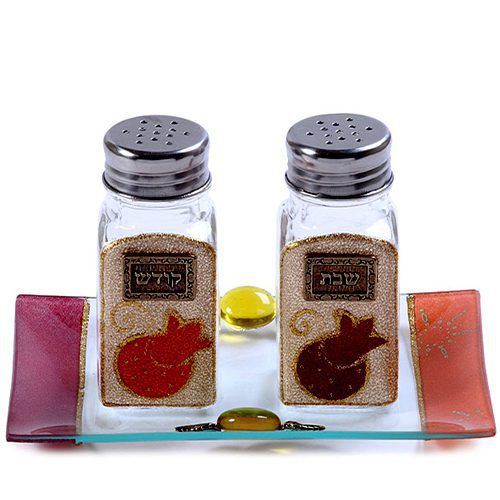 500784-6 - A set of salt for Shabbat with a pomegranate tray