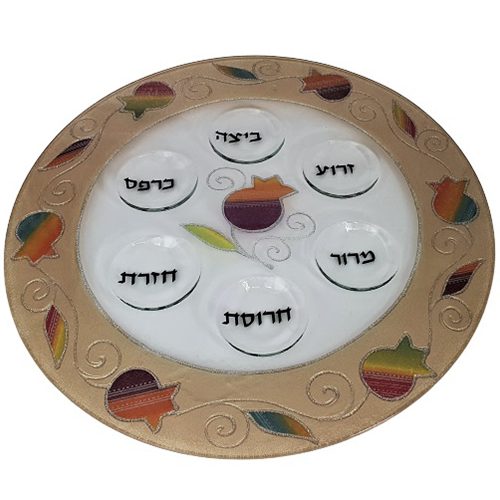 50190-Handmade Passover plate 33 cm