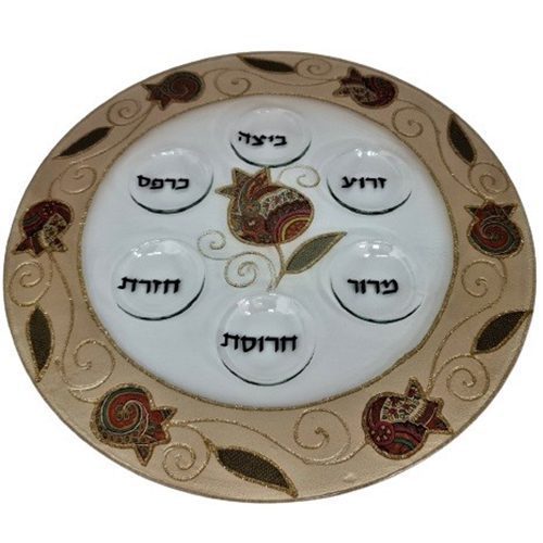 50193-Handmade Passover plate 33 cm