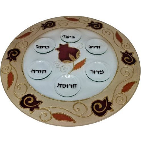 50194-Handmade Passover plate 33 cm