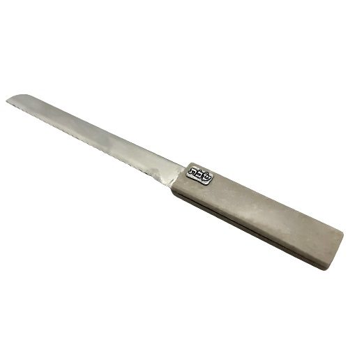 20262-Shabbat knife with anatural marbele  handle 33 c"m