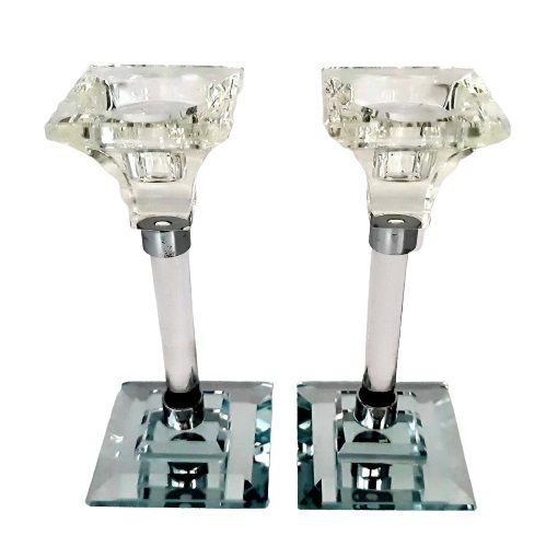 10100-crystal candlestick with 17 cm