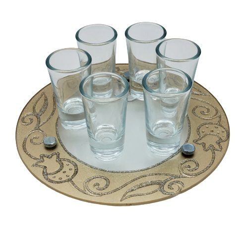 50704- Set + Liqueur opens with  tray 20x8 c"m