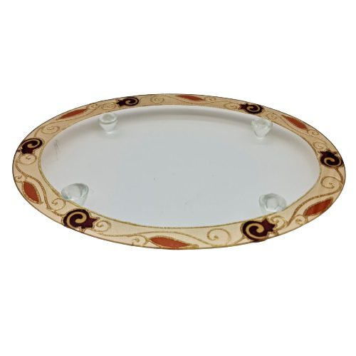 80482- hand made oval tray 38x28 cm