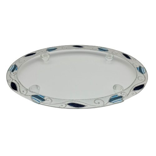 80483- hand made oval tray 38x28 cm