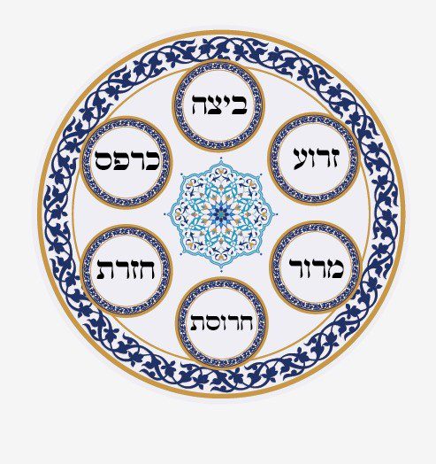 Passover plate,  mandala 40 cm
