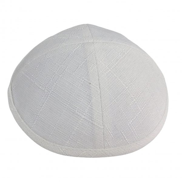 White linen yarmulke