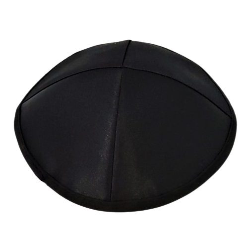 Black satin yarmulke 18 cm