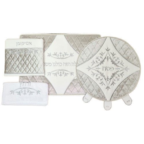 A set of covers for Passover, "Tangir" pu&white velvet