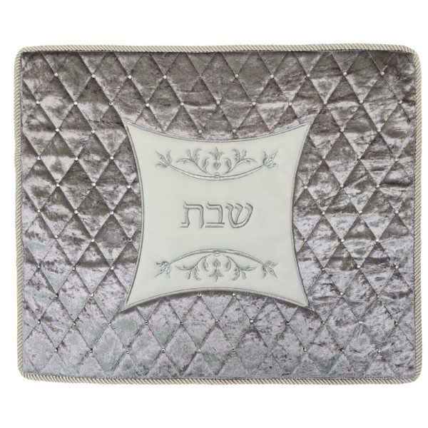 Challah cover "Nahon" pu&silver velvet... 40X50 cm