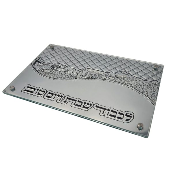 Metal&glass Jerusalemtray tray 38x28 cm
