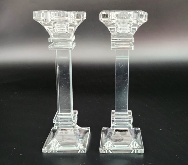 transparent transparent crystal candlestick 18 cm