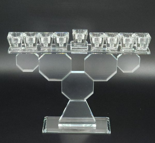 Pentagram crystal menorah 27X25 cm