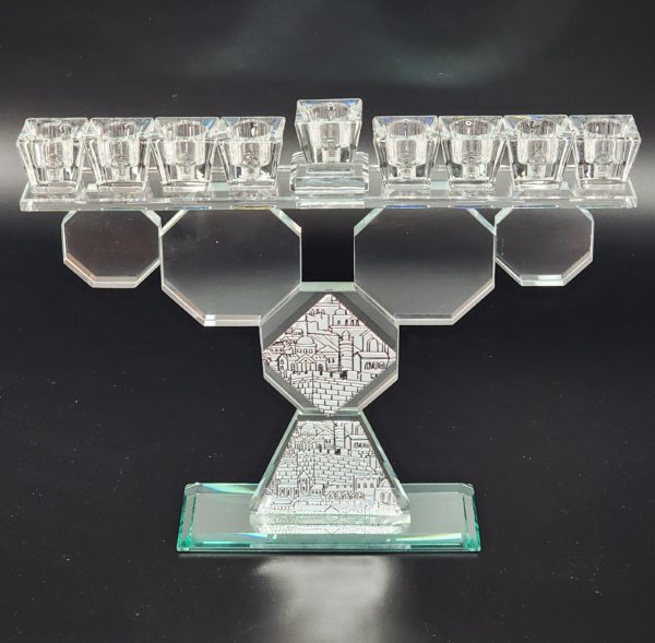 Crystal Chanukah  Jerusalem Pentacle 27X25 cm