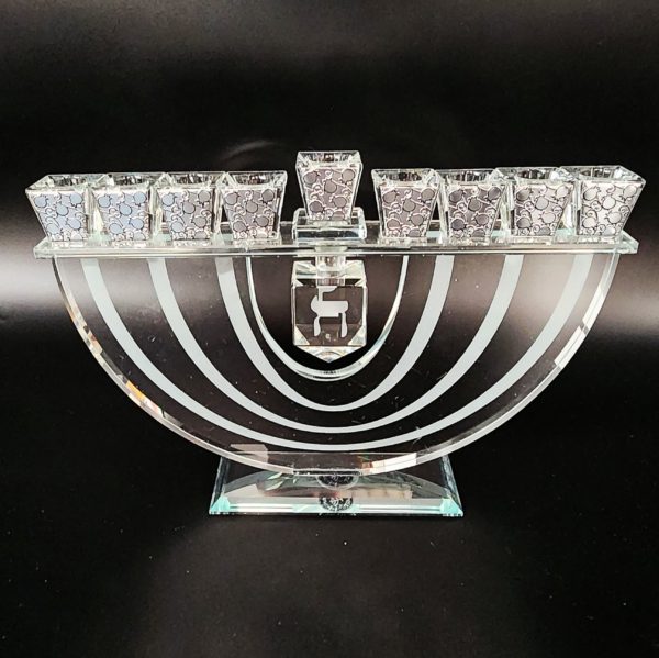 Crystal dreidel menorah pomegranates candel holders 19X20