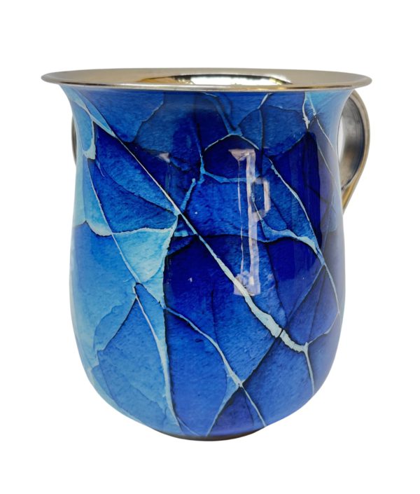 Nickel washing cup blue marble 14 cm