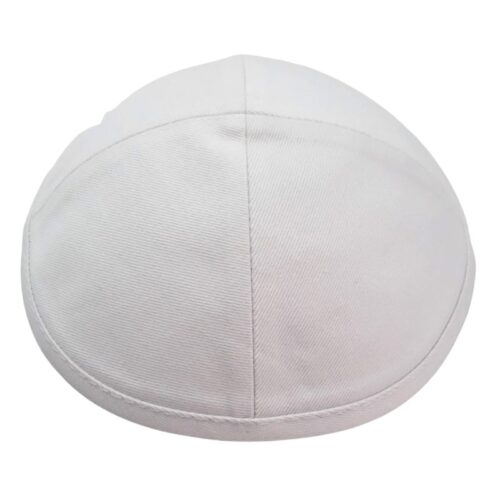 white cotton yarmulke