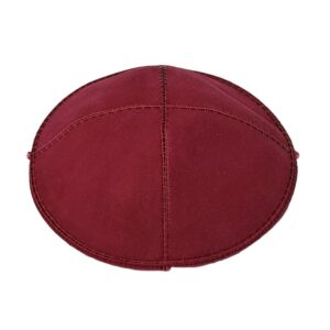 Burgundy pu yarmulke