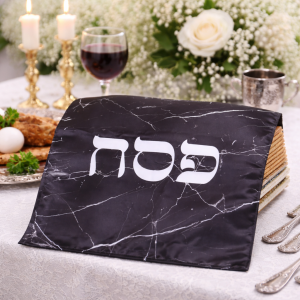 Black marble Passover cover  34X34 Silk  print