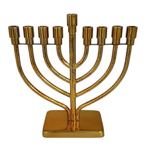 Aluminum gold-plated menorah